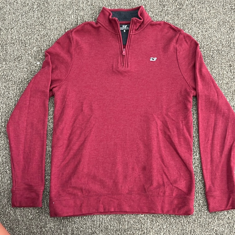 Vineyard Vines red/maroon quarter zip